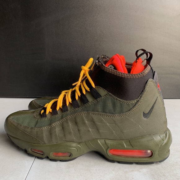 674 NIKE AIR MAX 95 SNEAKERBOOT DARK LODEN OLIVE GREEN Men’s Size 10 - Picture 9 of 13